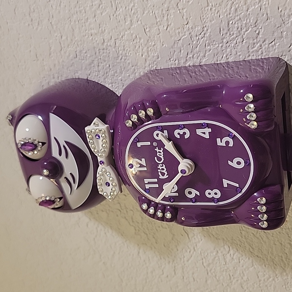Jeweled Kit-Cat Klock clock SUPER RARE - Picture 5 of 5